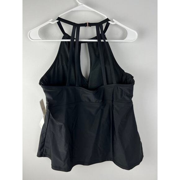 Raisins Plus Size Rosalie Keyhole Underwire High Neck Tankini Swim Top 14W - Picture 4 of 6